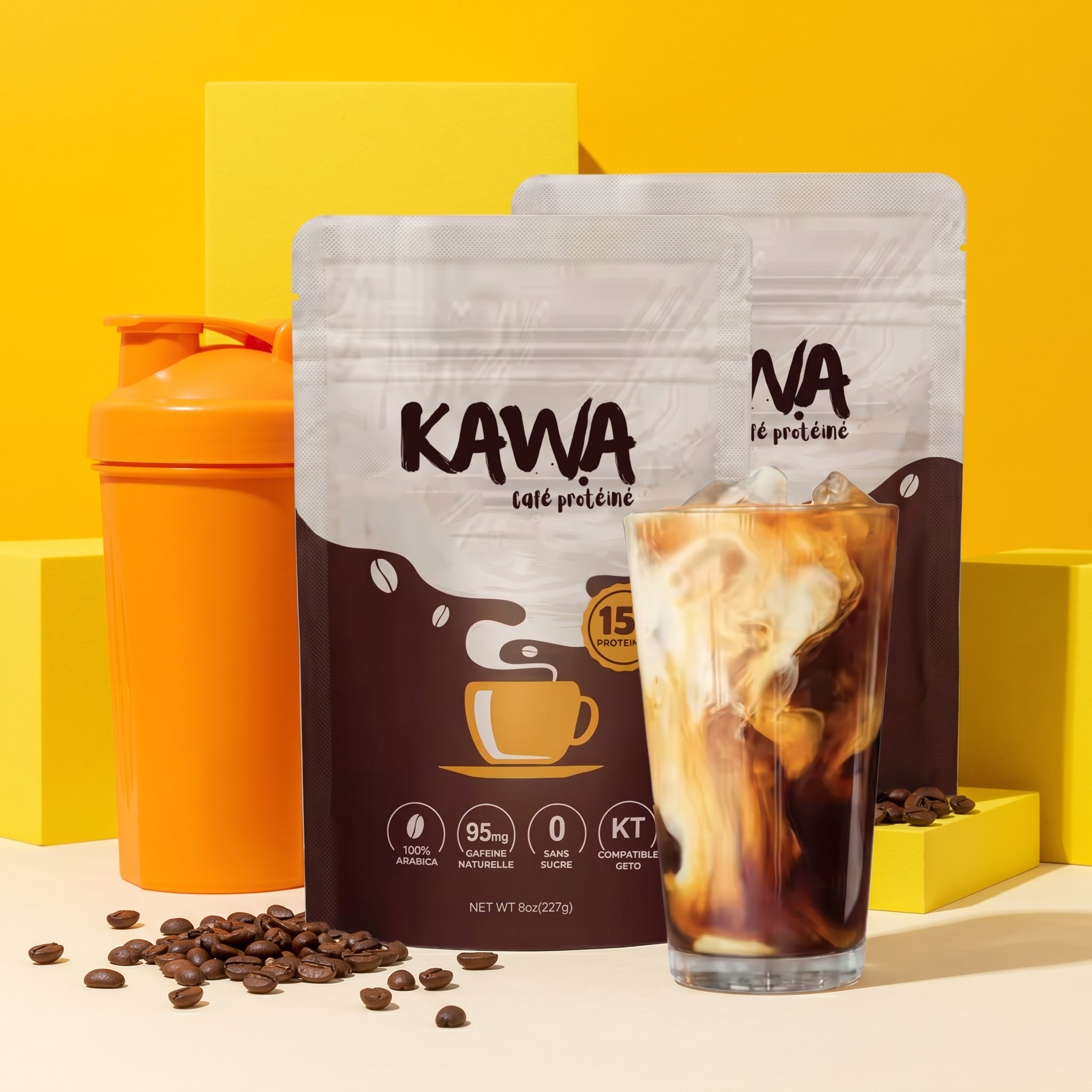 Pack KAWA 60 portions avec iced coffee et shaker